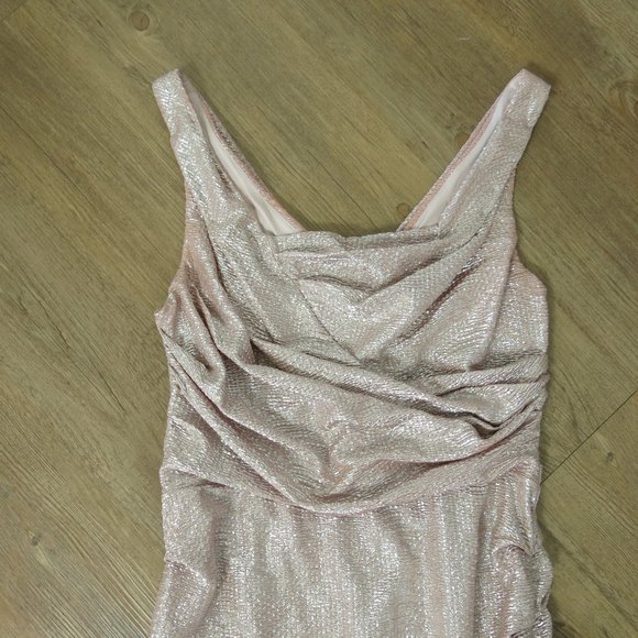 Express Pink Shimmery Rouched Bodycon Party Dress - Picture 6 of 14